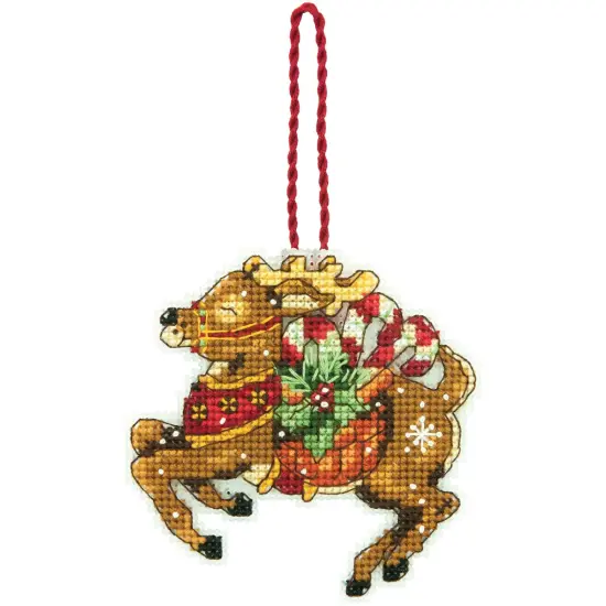 Dimensions Plastic Canvas Ornament Kit 3.25"X3.25"-Reindeer {2}