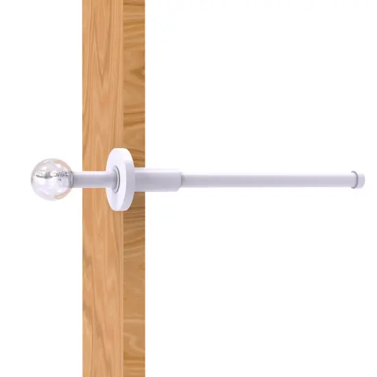 Clearview Collection Retractable Pullout Garment Rod - Matte White {1}