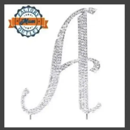 4&Prime; Silver Rhinestone & Metal Letter Silver - A {1}