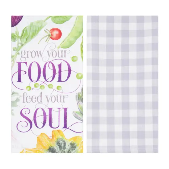 Vegetable Garden Printed Kitchen Towel Set of 2 {1}