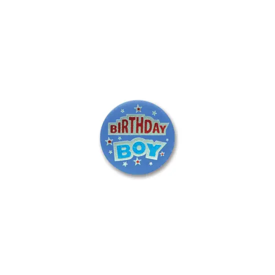 Birthday Boy Satin Button (Pack of 6) {1}