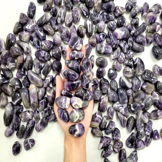Tumbled Dark Amethyst Crystals From South Africa {1}
