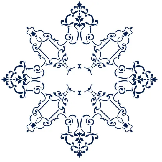 Filagree Medallion Ceiling Design Wall Stencil | 2735R by Designer Stencils | Reusable Art Craft Stencils for Painting on Walls, Canvas, Wood | {1}