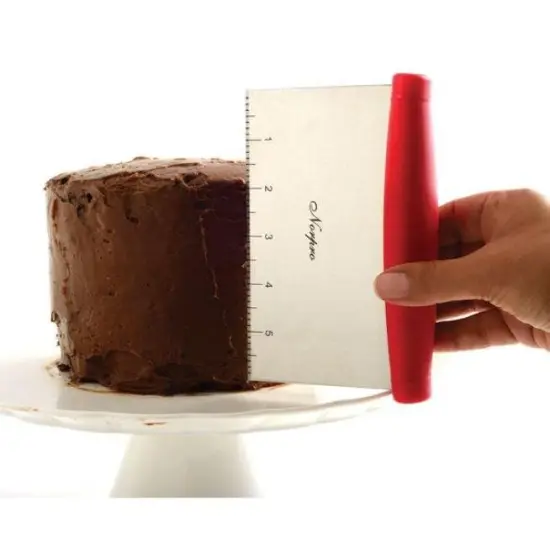 Norpro 6" Grip-EZ Handle Stainless Steel Food Chopper / Scrapper - Red {3}