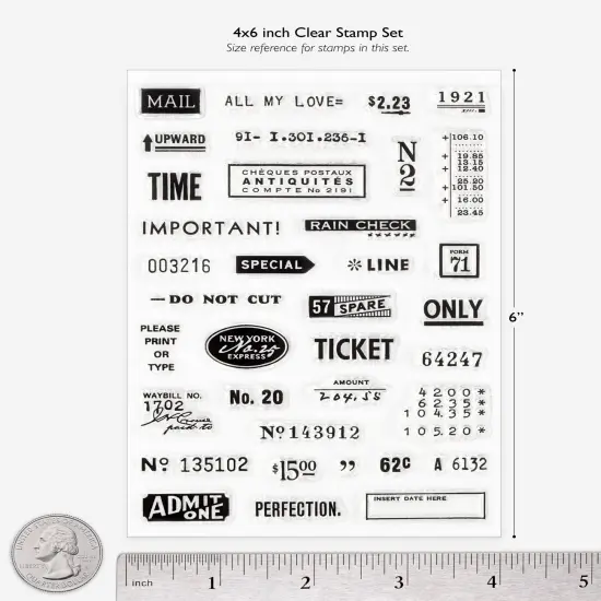 Little Details and Elements, Clear Stamps 4x6 inch by Wintertime Crafts {3}