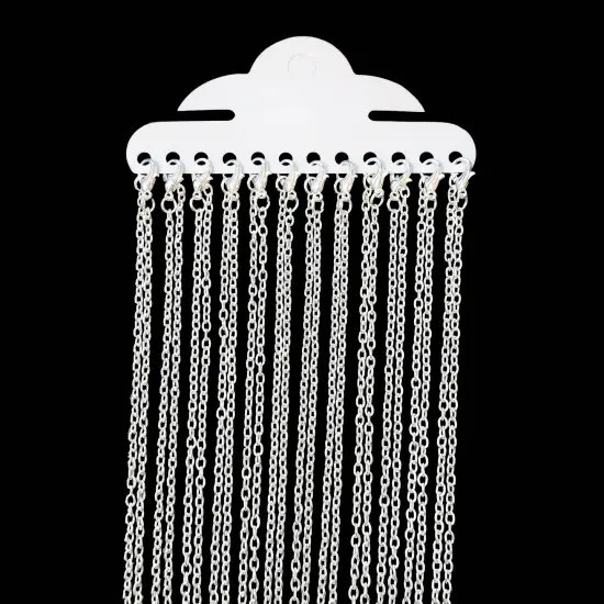 12 or 72 Pieces: 24" Pre-made Silver Plated Necklace Chains {1}