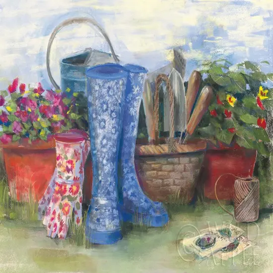 Gardeners Still Life with Boots Poster Print by Carol Rowan # 27739 {1}