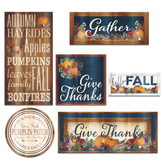 Foil Fall Thanksgiving Cutouts, (Pack of 12) {1}