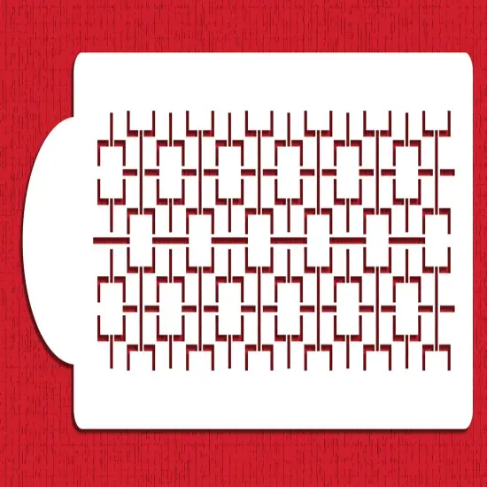 Contemporary Lattice Cake Stencil Side | C495 by Designer Stencils | Cake Decorating Tools | Baking Stencils for Royal Icing, Airbrush, Dusting Powder | Reusable Plastic Food Grade Stencil for Cakes | Easy to Use & Clean Cake Stencil {1}