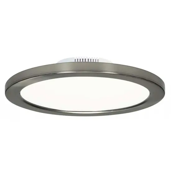 12w 7-in Flush Mount LED Fixture 3000K Brushed Nickel finish 120-277v {1}
