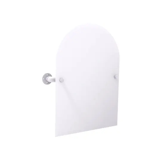 Pipeline Collection Frameless Arched Top Wall Mounted Tilt Mirror - Matte White {1}