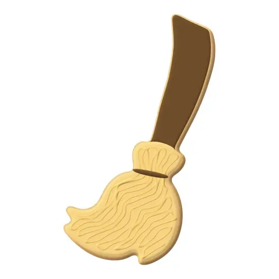 Halloween Witch Broom Cookie Cutter 5 in, CookieCutter.com, Tin Plated Steel, Handmade in the USA {3}
