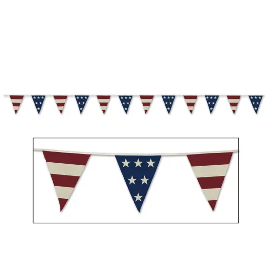 Americana Fabric Pennant Banner, (Pack of 12) {1}