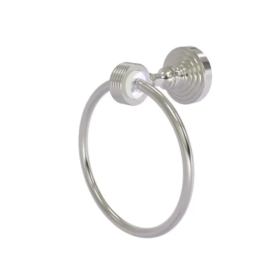 Pacific Grove Collection Towel Ring With Groovy Accents - Satin Nickel {1}