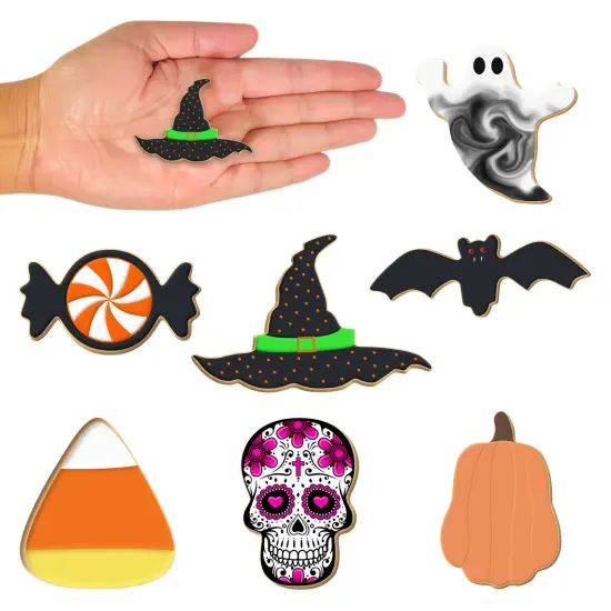 CookieCutter.com Mini Halloween Cookie Cutter 7 Piece Set Ghost 1.5 in, Tin Plated Steel, USA {2}