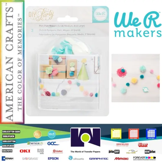 We R Memory Keepers EMBELLISHMENT MAKERS DIY Party Pom Pom Maker 660788 {1}