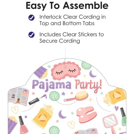Big Dot of Happiness Pajama Slumber Party - Girls Sleepover Birthday Party Vertical Photo Garland 35 Pieces {6}