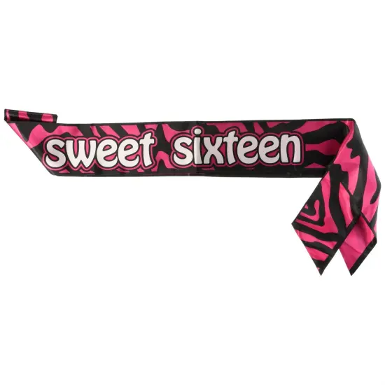 Sweet Sixteen Satin Sash (Pack of 6) {1}