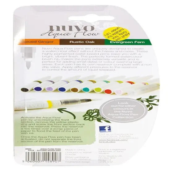 Nuvo Aqua Flow Pens 3/Pkg-Autumn Woodland {2}