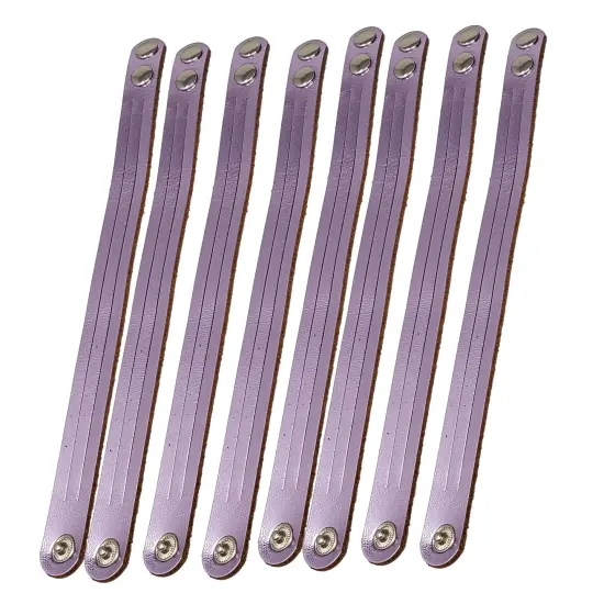 8 Pack Mystery Braid Leather Bracelet, Metallic Leather DIY Tricky Braid Bracelets Lilac {1}