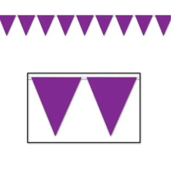Purple Pennant Banner (Pack Of 12) {1}