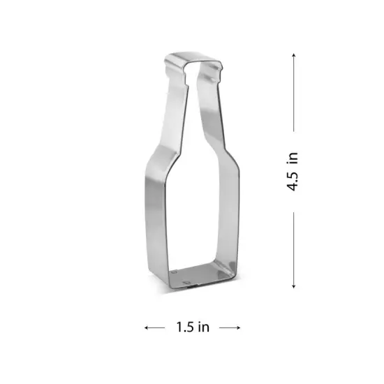 Bottle Cookie Cutter 4.5 in, CookieCutter.com, Tin Plated Steel, Handmade in the USA {2}
