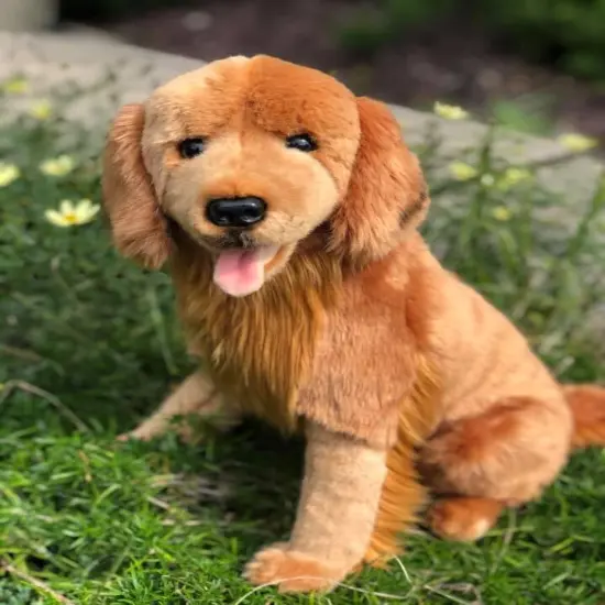 Red Golden Retriever Jack - Adorable and Realistic Plush Toy {2}