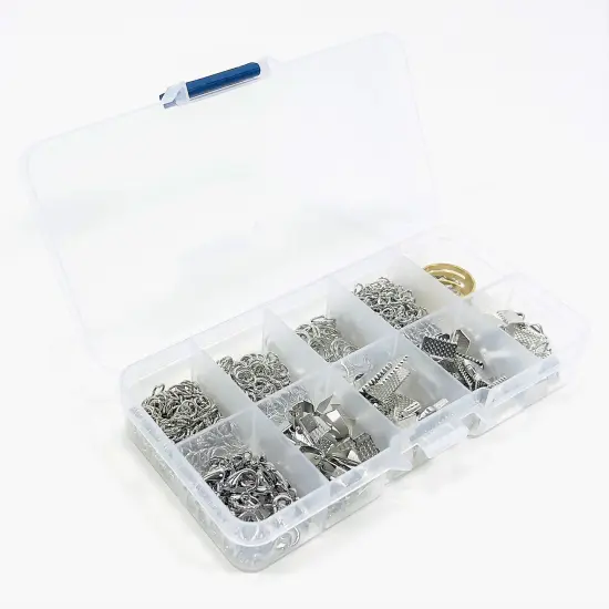 Jewelry Findings Kit of 10Antique Silver Items Rhodonite {5}