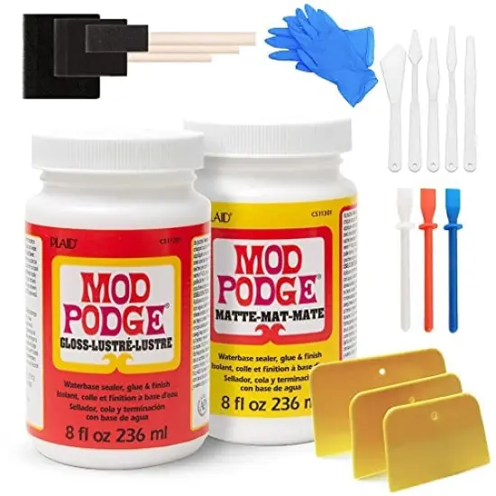Mod Podge Bundle, 8 Ounce Gloss and Matte Medium, Pixiss Mod Podge Accessories {1}