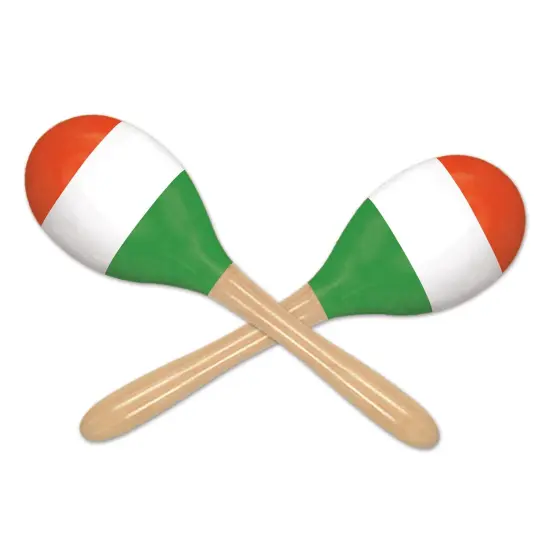 Red, White & Green Maracas (Pack of 12) {1}