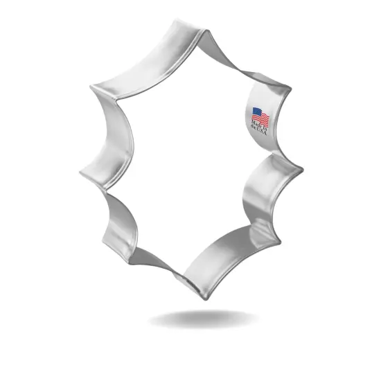 Holly Leaf Cookie Cutter 3.5", CookieCutter.com, Tin Plated Steel, Handmade in the USA {1}