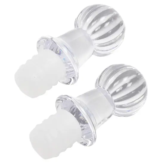 Chef Craft 2 Piece Durable Plastic Triple Seal Wine Bottle Stoppers Set {1}