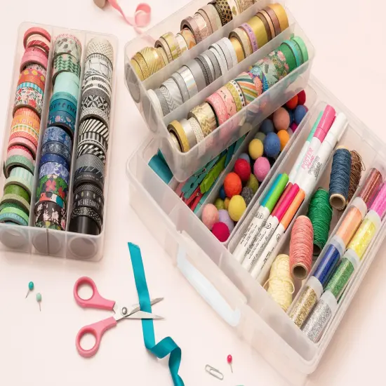 We R Washi Translucent Plastic Storage Bin-14"X13"X4.375" Case {5}