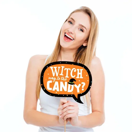 Big Dot of Happiness Funny Jack-O'-Lantern Halloween - Kids Halloween Party Photo Booth Props Kit - 10 Piece {4}