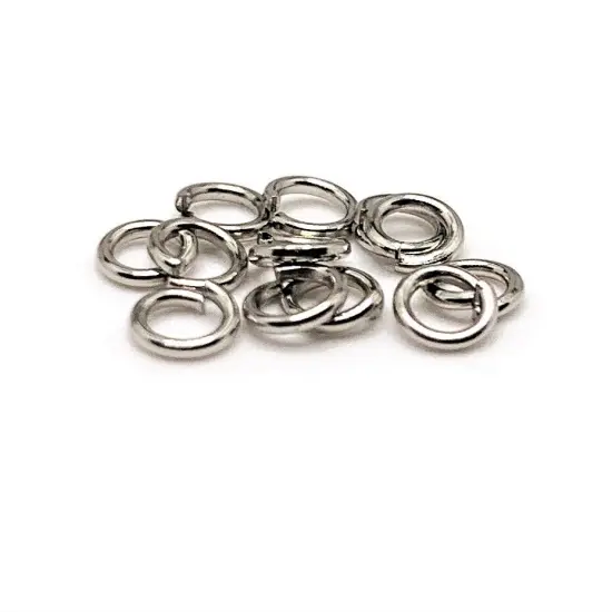 100, 500 or 1,000 Pieces: 4 mm Rhodium Silver Open Jump Rings, 21g {1}
