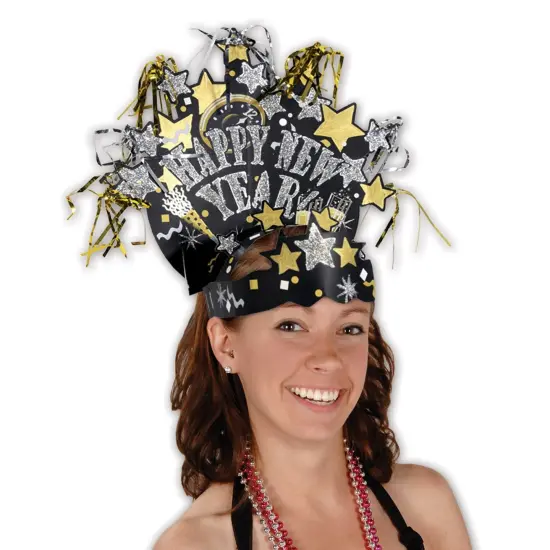 Glittered New Year Headdress (Pack of 12) {1}
