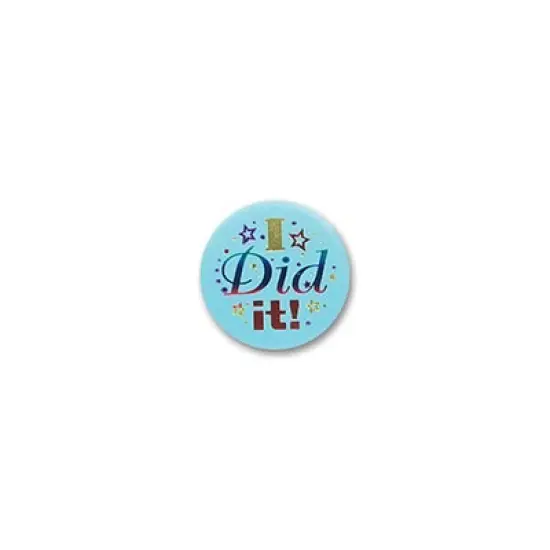 I Did It! Satin Button (Pack of 6) {1}