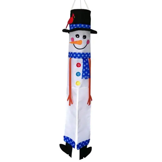 In the Breeze Lil' Snowman 3D 40 Inch Windsock - Hanging Winter Decoration - Outdoor Holiday décor {1}