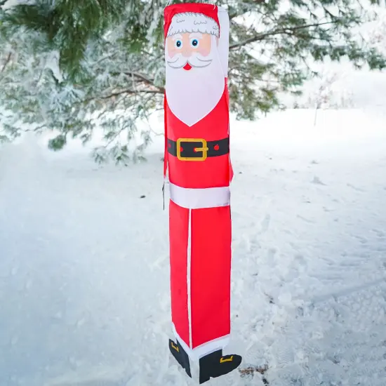 In the Breeze Lil' Santa Claus 40 Inch Windsock - Hanging Christmas Decoration - Outdoor Holiday décor {2}