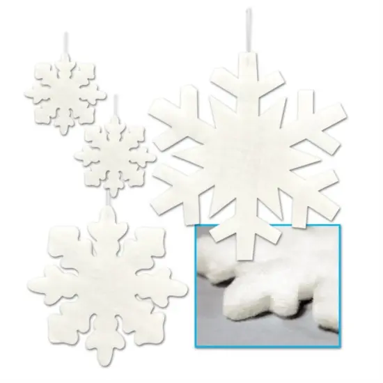 Fluffy Snowflakes (Pack Of 12) {1}