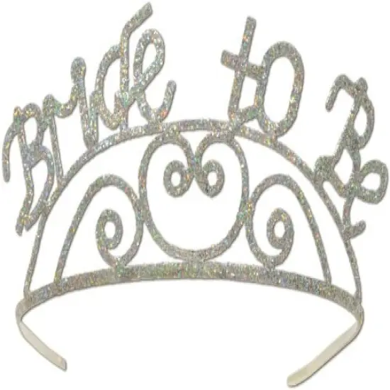 Glittered Metal Bride To Be Tiara (Pack of 6) {1}