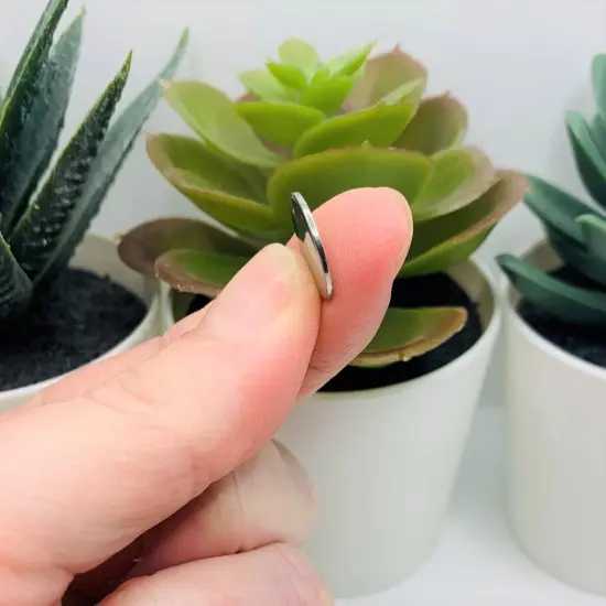 4, 20 or 50 Pieces: 13 mm Silver Stainless Steel Stamping Tag Blanks {4}