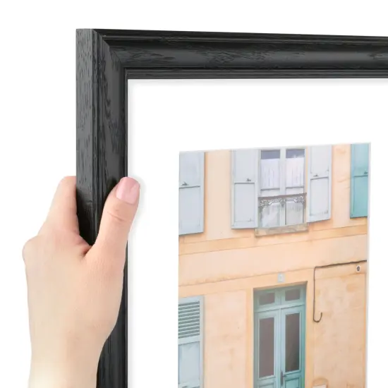 ArtToFrames 24x28" Matted Picture Frame with 20x24" Single Mat Photo Opening Framed in 1.25" Black and 2" Mat (FWM-4083-24x28) {3}