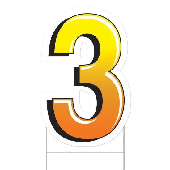 Plastic3Yard Sign, (Pack Of 3) {1}