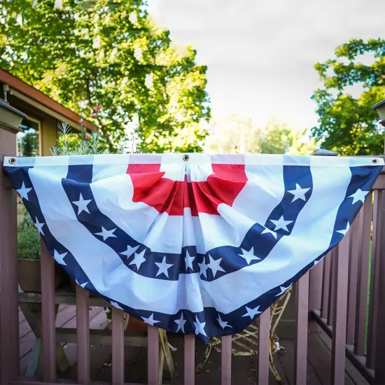 In the Breeze Blue Stripe Printed Bunting, 2 x 4, Fourth of July D&eacute;cor, 3711 {3}