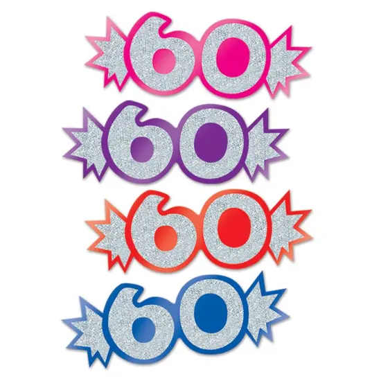 Mini Glittered Foil60Cutouts (Pack of 24) {1}