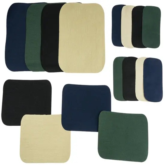 SINGER Iron-On Patches Repair Kit 16/Pkg-Assorted Colors {4}