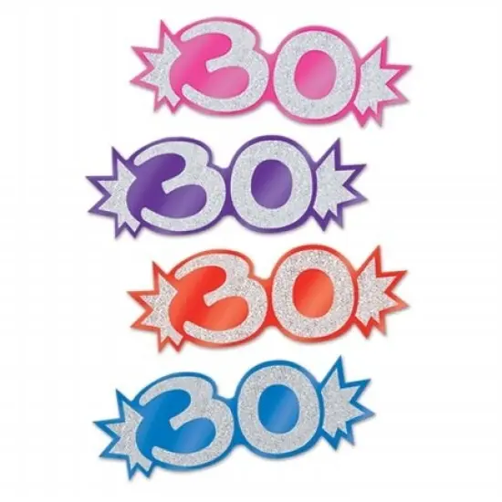 Mini Glittered Foil30Cutouts (Pack of 24) {1}