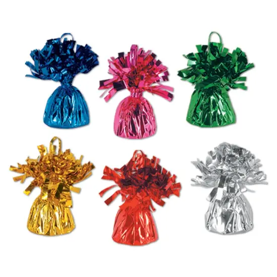 Metallic Wrapped Balloon Weights (Pack of 12) {1}
