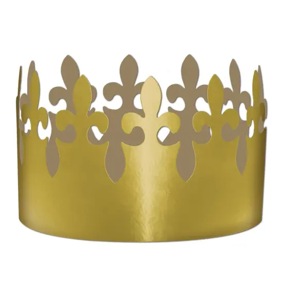 Gold Foil Fleur De Lis Crown (Pack of 72) {1}